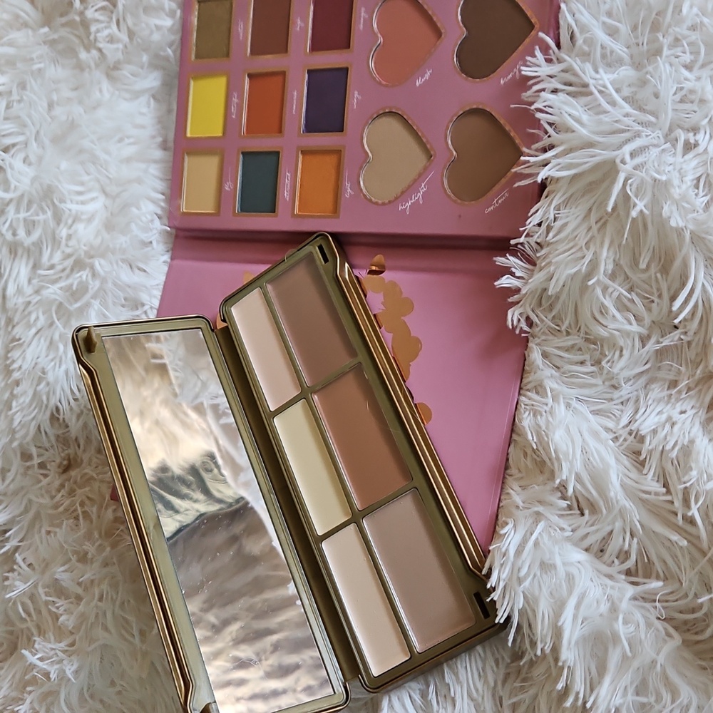 NEW CONTOUR FACE & RAINBOW HEART EYE SHADOW PALETTE BUNDLE